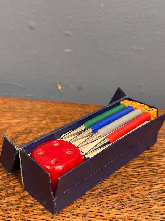 Boxed Vintage Bridge Pencil Set with Die Stand
