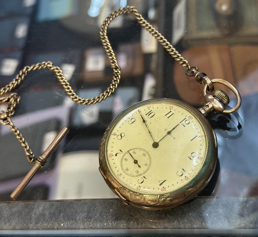 Vintage Elgin Pocket Watch with Watch Fob