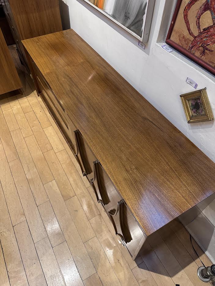 Walnut Dresser with Sliding Diamond Panel