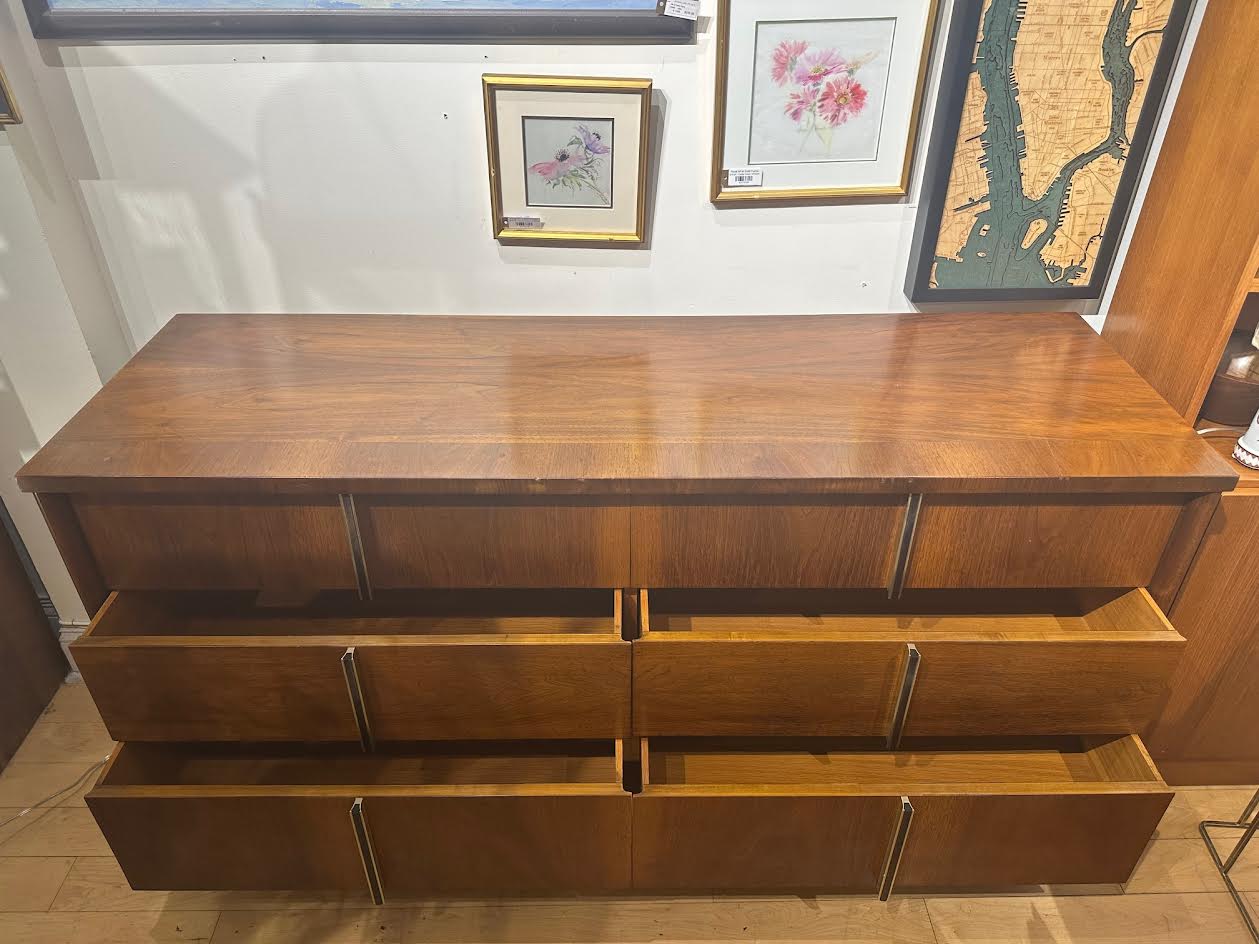 Widdicomb six drawer Walnut dresser designed by Dale Ford.