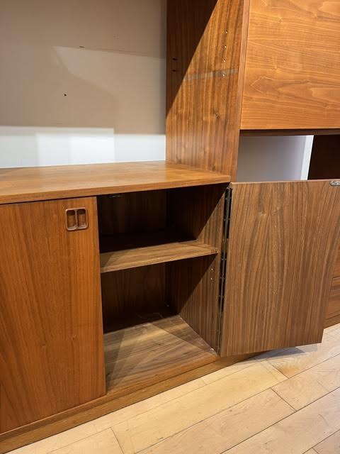 Mid Century Modern Bookshelf Bar/Desk Cabinet