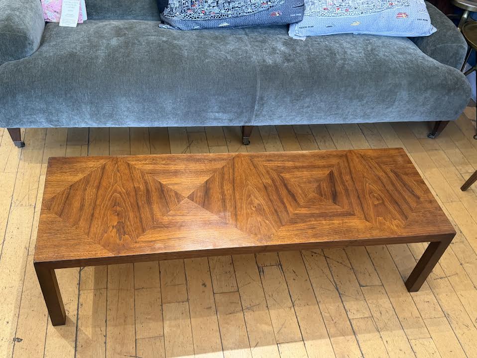 Lane American Modern Coffee Table with Diamond Inlay
