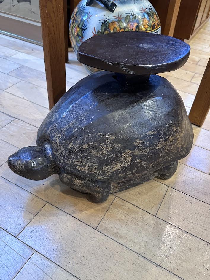 Wooden Turtle Side Table / Stand