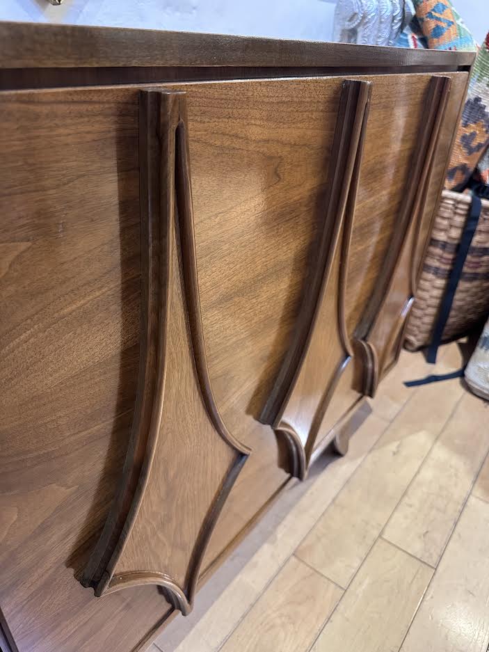 Walnut Dresser with Sliding Diamond Panel