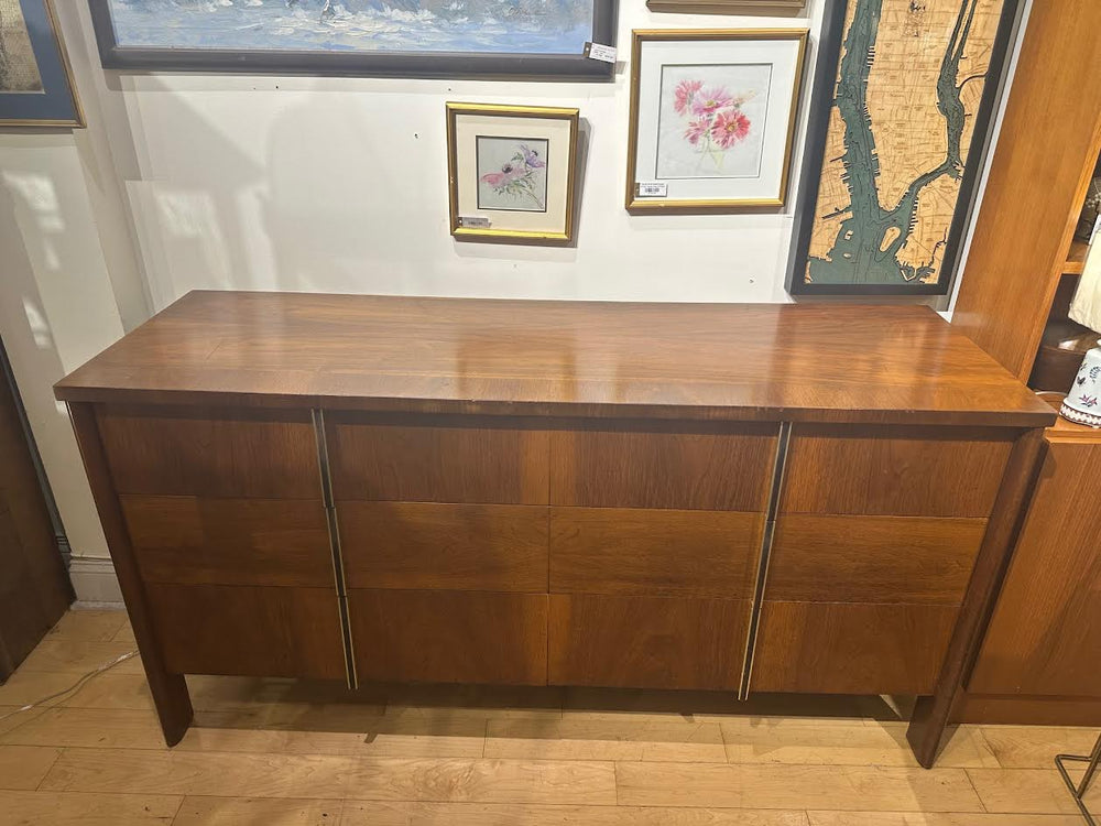 Widdicomb six drawer Walnut dresser designed by Dale Ford.