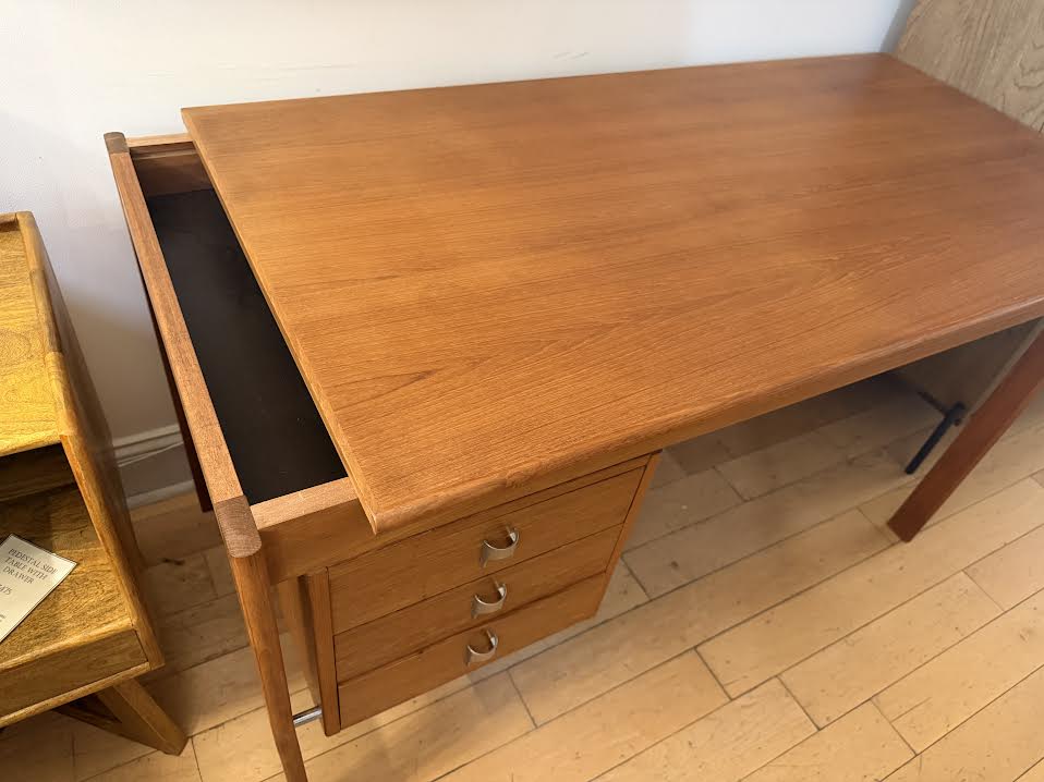 Danish Modern Teak Desk w/ sliding top