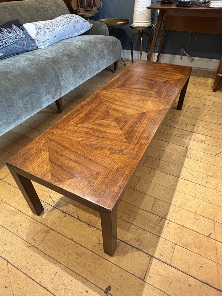 Lane American Modern Coffee Table with Diamond Inlay