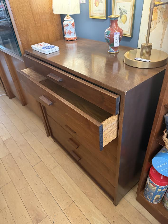 MidCentury Walnut 6 Drawer Tall Chest