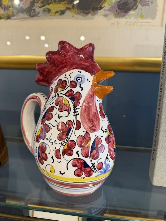 Italian Ceramic Rooster Pitcher