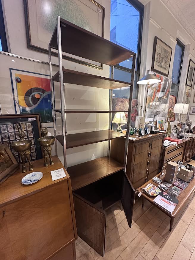 Founders Chrome and Walnut Bookcase