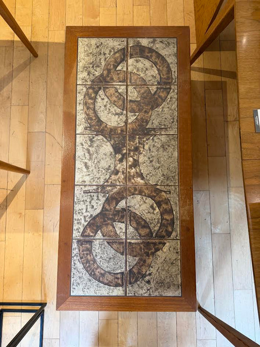 Gangso Mobler Danish Modern Tile Top Coffee Table