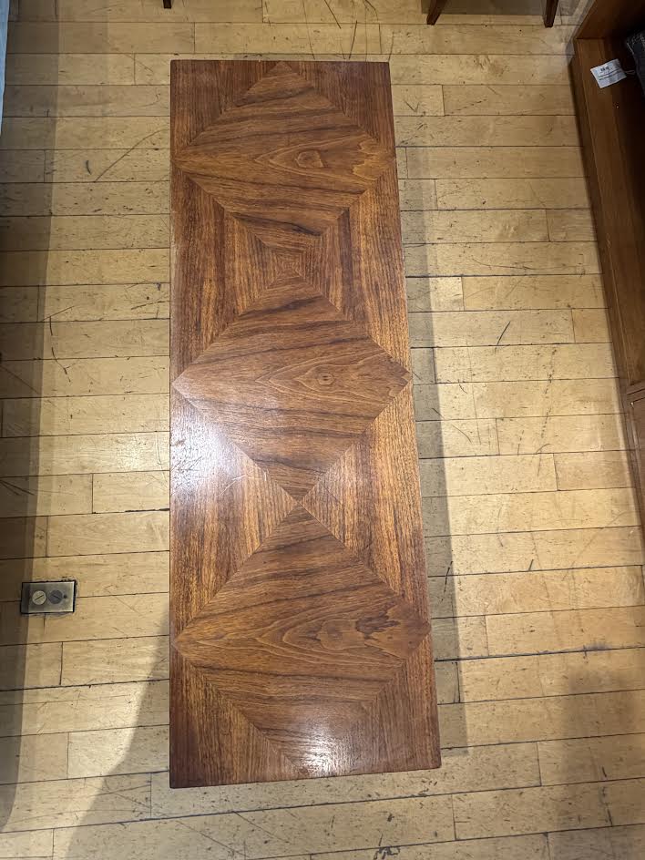 Lane American Modern Coffee Table with Diamond Inlay