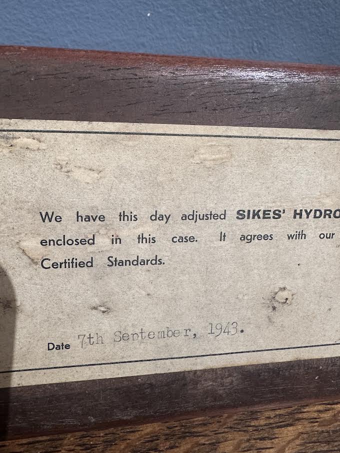 Sikes Hydrometer - Vintage Glasgow