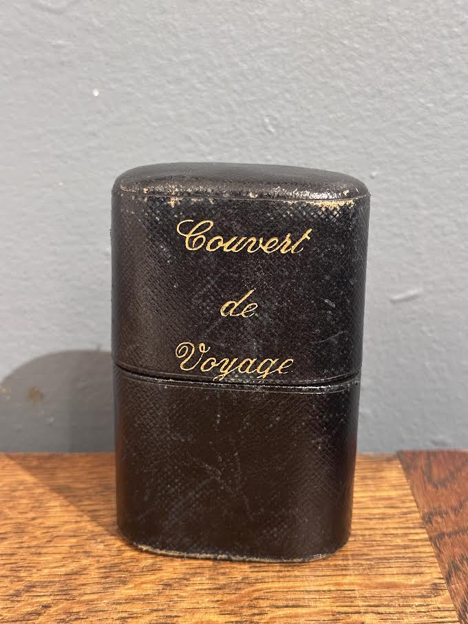 French Campaign Set w/ Cup in Leather Case