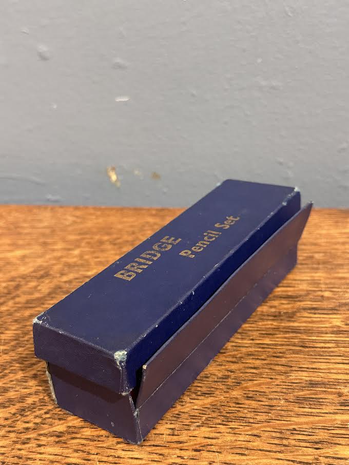 Boxed Vintage Bridge Pencil Set with Die Stand