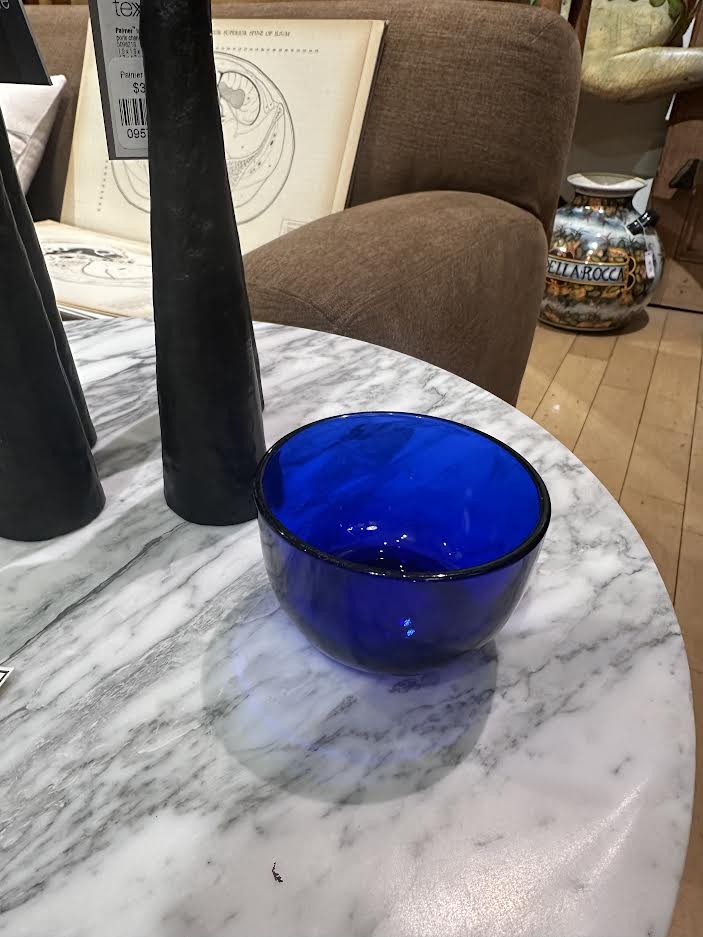 Small Bowl Czech Cobalt Glass