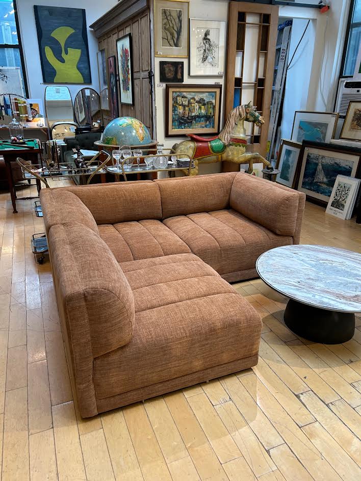 3 Piece Long Sofa with Channeled Seats