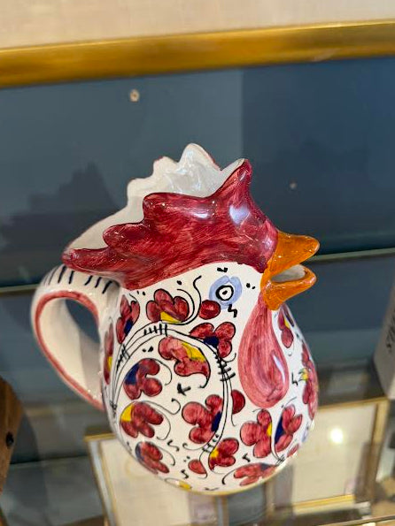 Italian Ceramic Rooster Pitcher