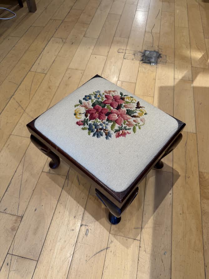 Needlepoint Foot Stool