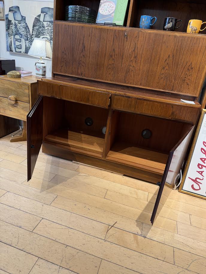 Omann Jun Danish Two- Piece Secretary Bookcase