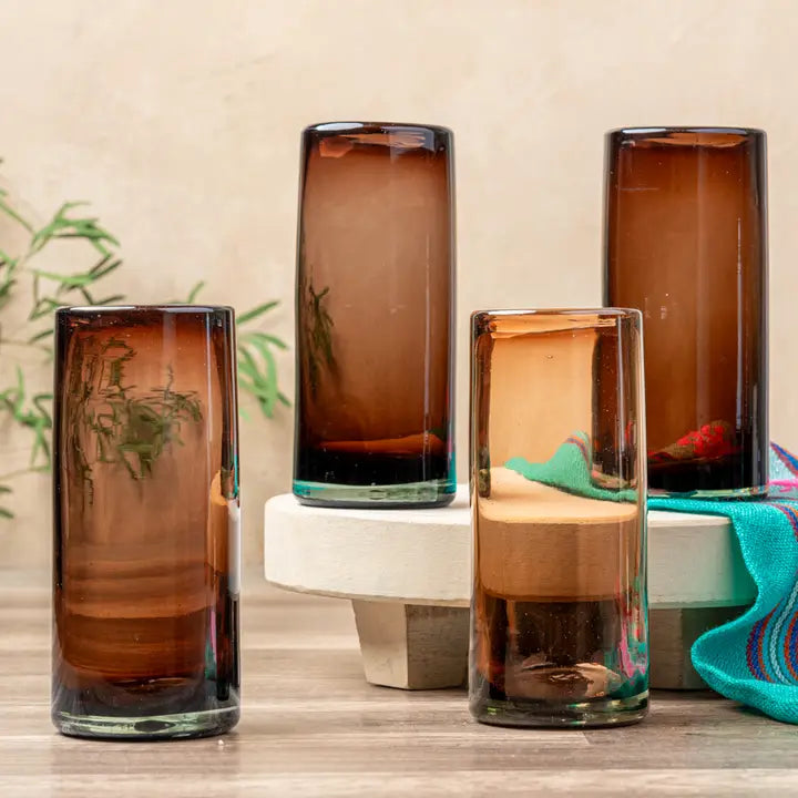 Tamarind Handblown Mexican Highball Glass