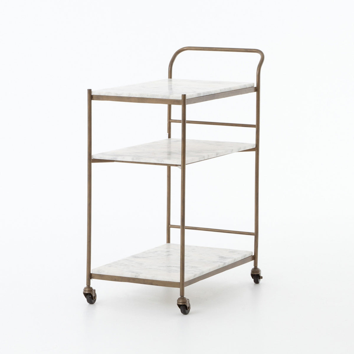 Brass and Marble Bar Cart