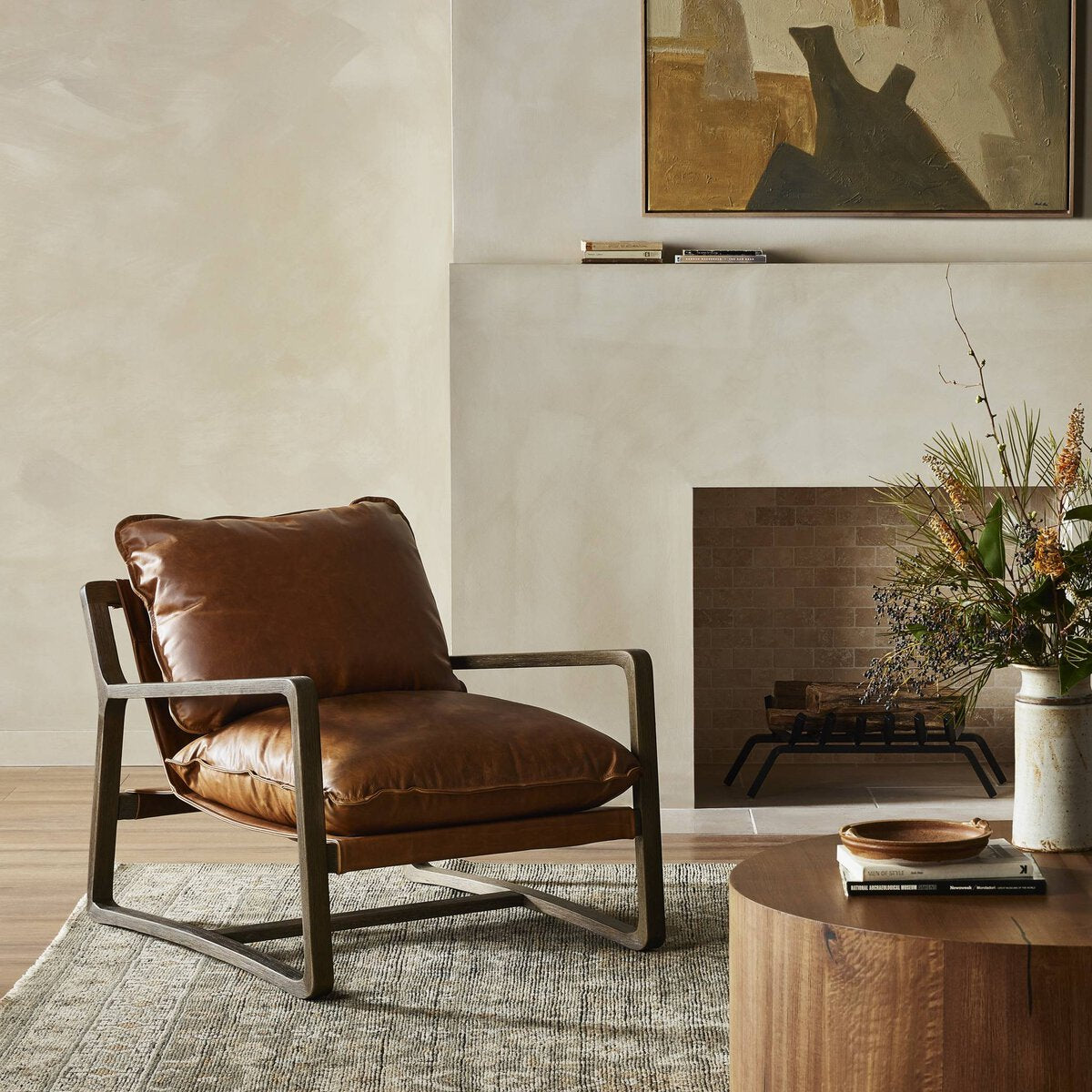 Open Frame Para Wood Accent Chair