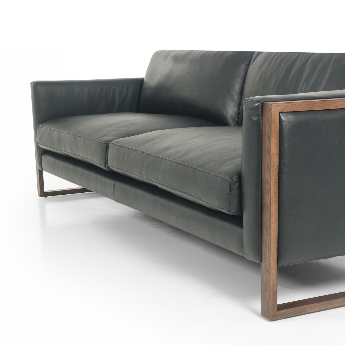 Exposed Frame Charcoal Sofa