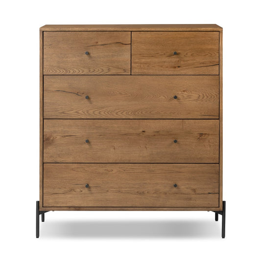 Oak 5 Drawer Dresser