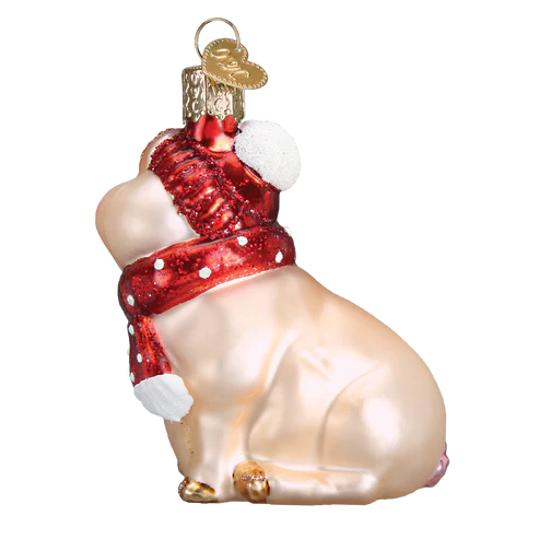 Snowy Pig Ornament*