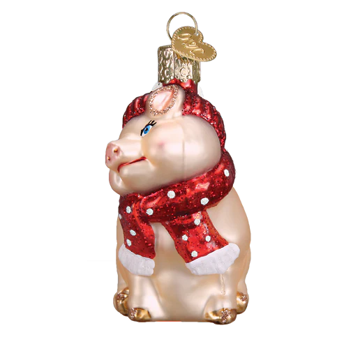 Snowy Pig Ornament*