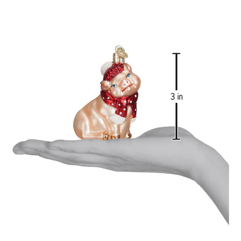 Snowy Pig Ornament*