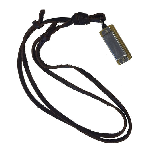 Mini Harmonica on Leather Necklace