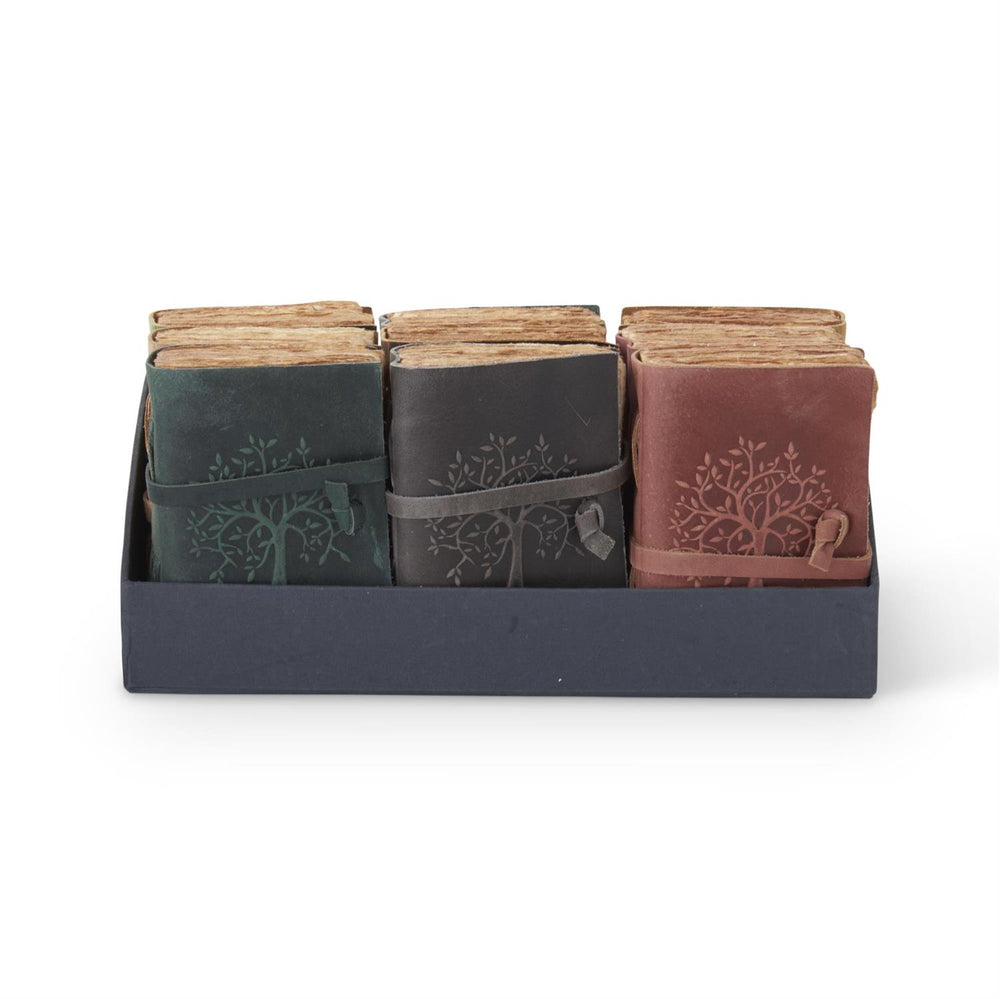Assorted Leather Tree Embossed Handcrafted Deckle Edge