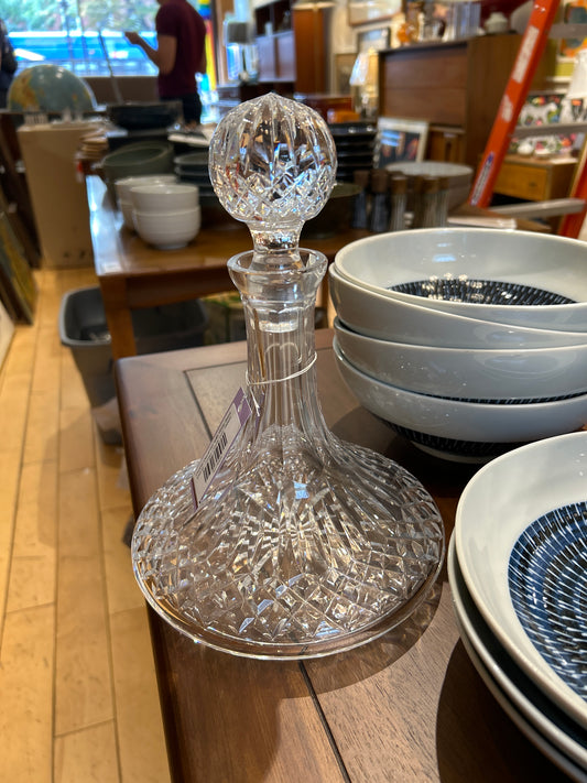 Crystal Decanter with Wide Base