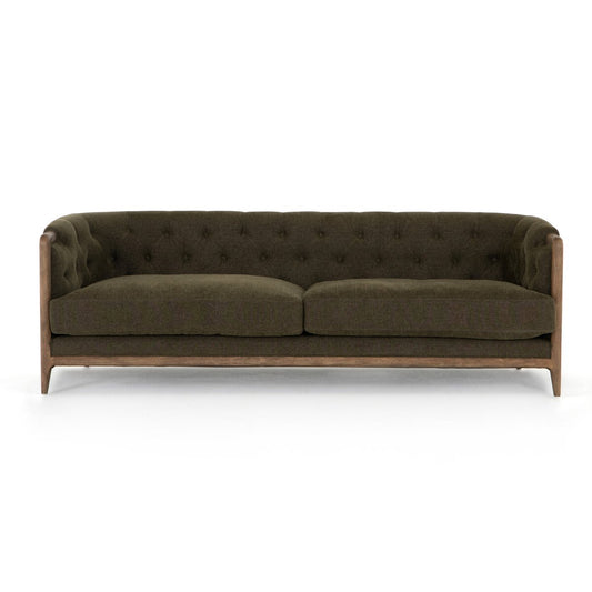 Button Tufted Rolled Arm Sofa