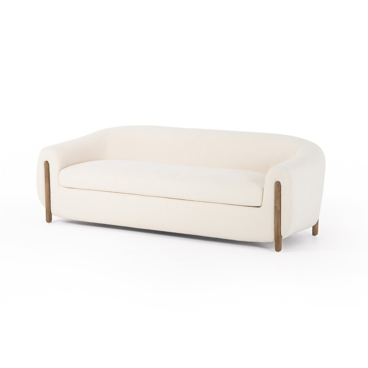 Curved Sofa with Parawood Legs