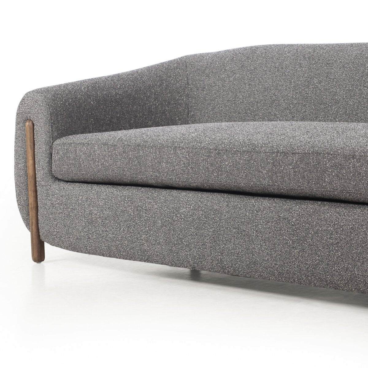 Curved Sofa with Parawood Legs