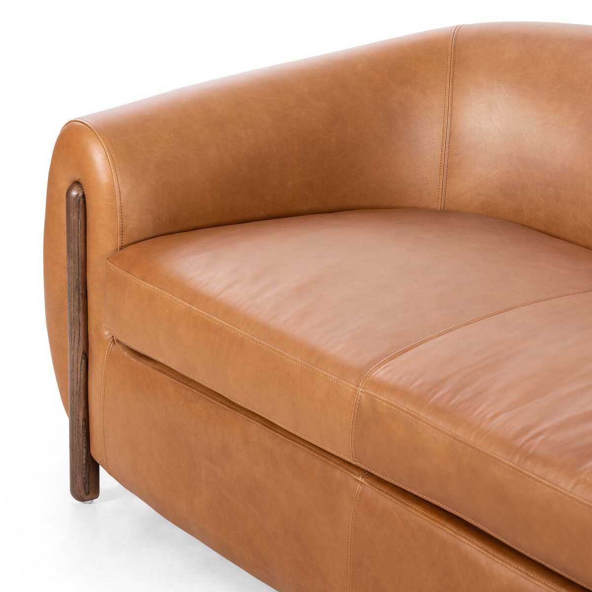 Curved Sofa with Parawood Legs