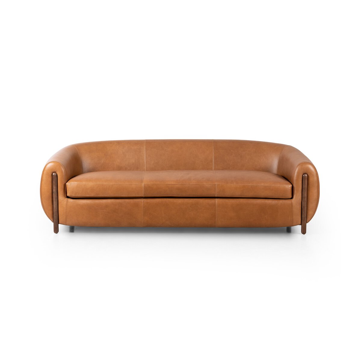 Curved Sofa with Parawood Legs