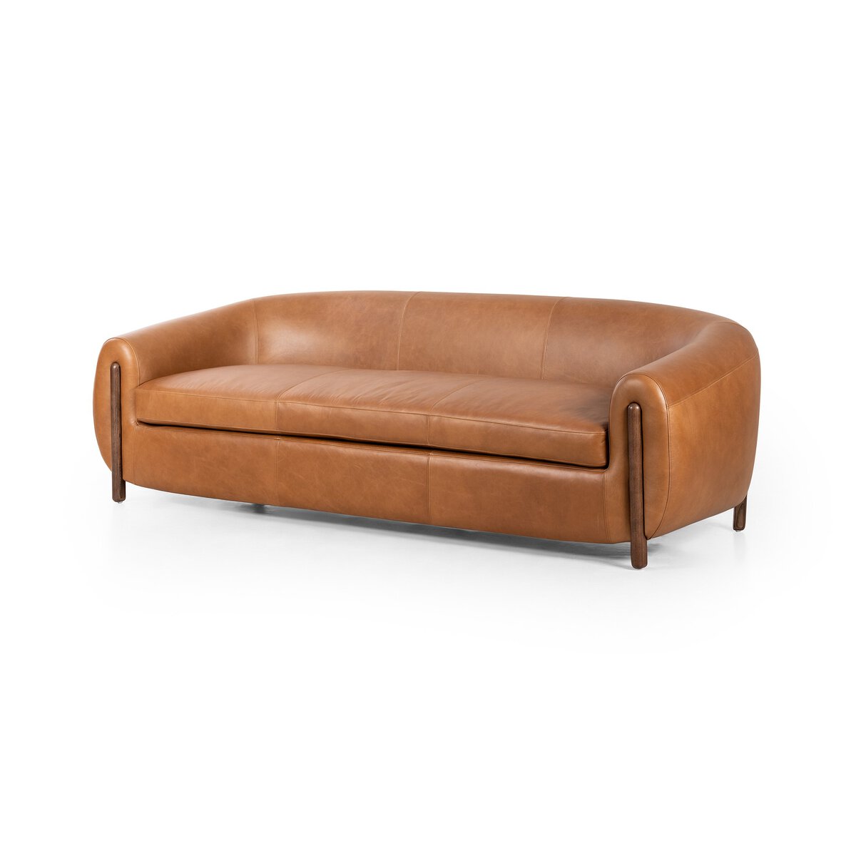 Curved Sofa with Parawood Legs