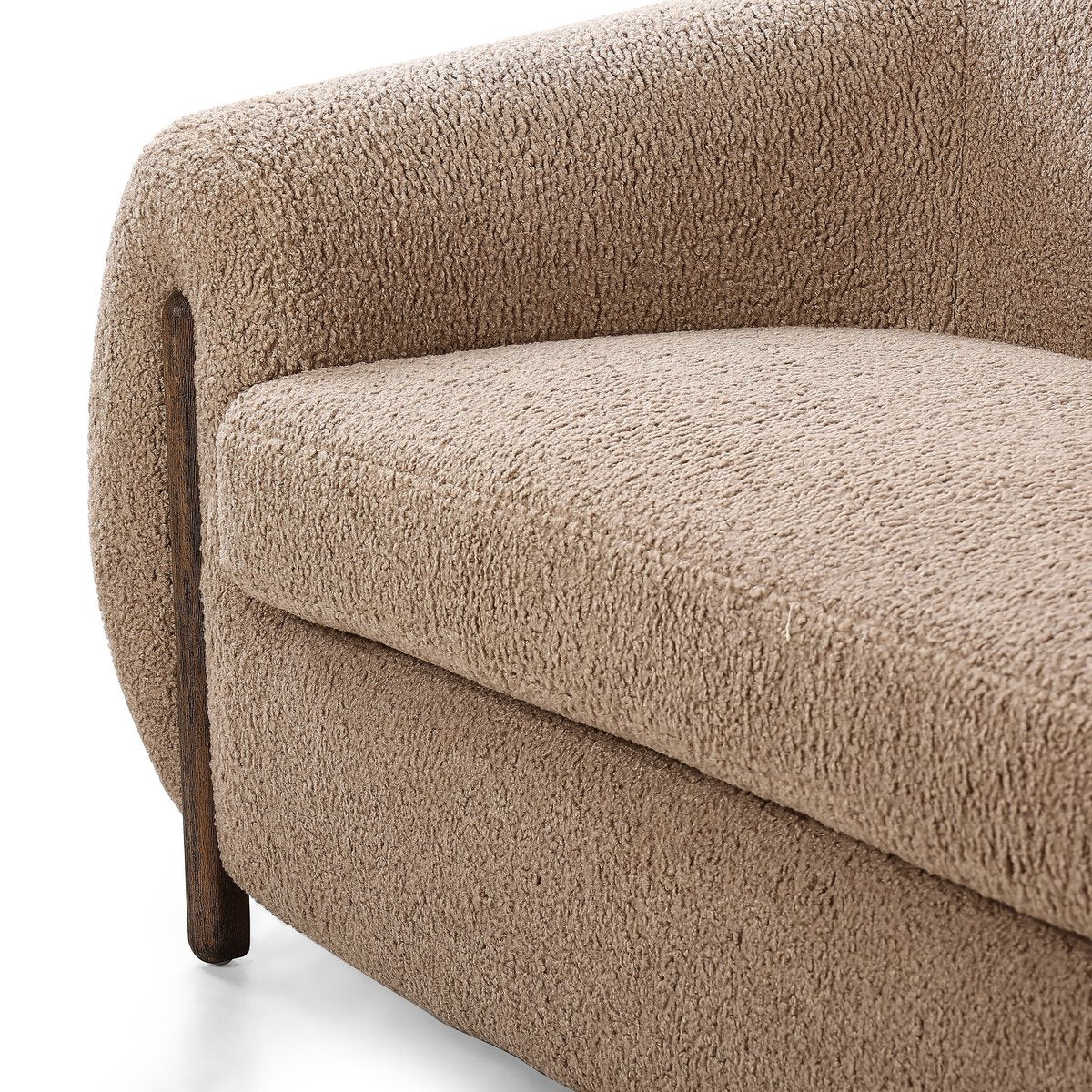 Curved Sofa with Parawood Legs