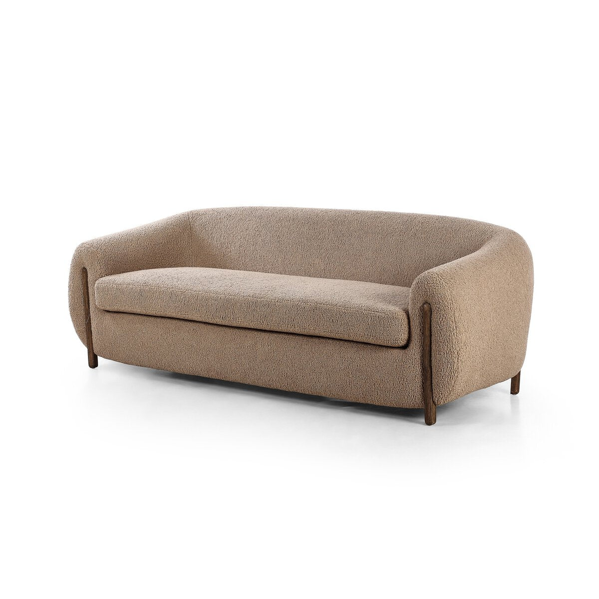 Curved Sofa with Parawood Legs