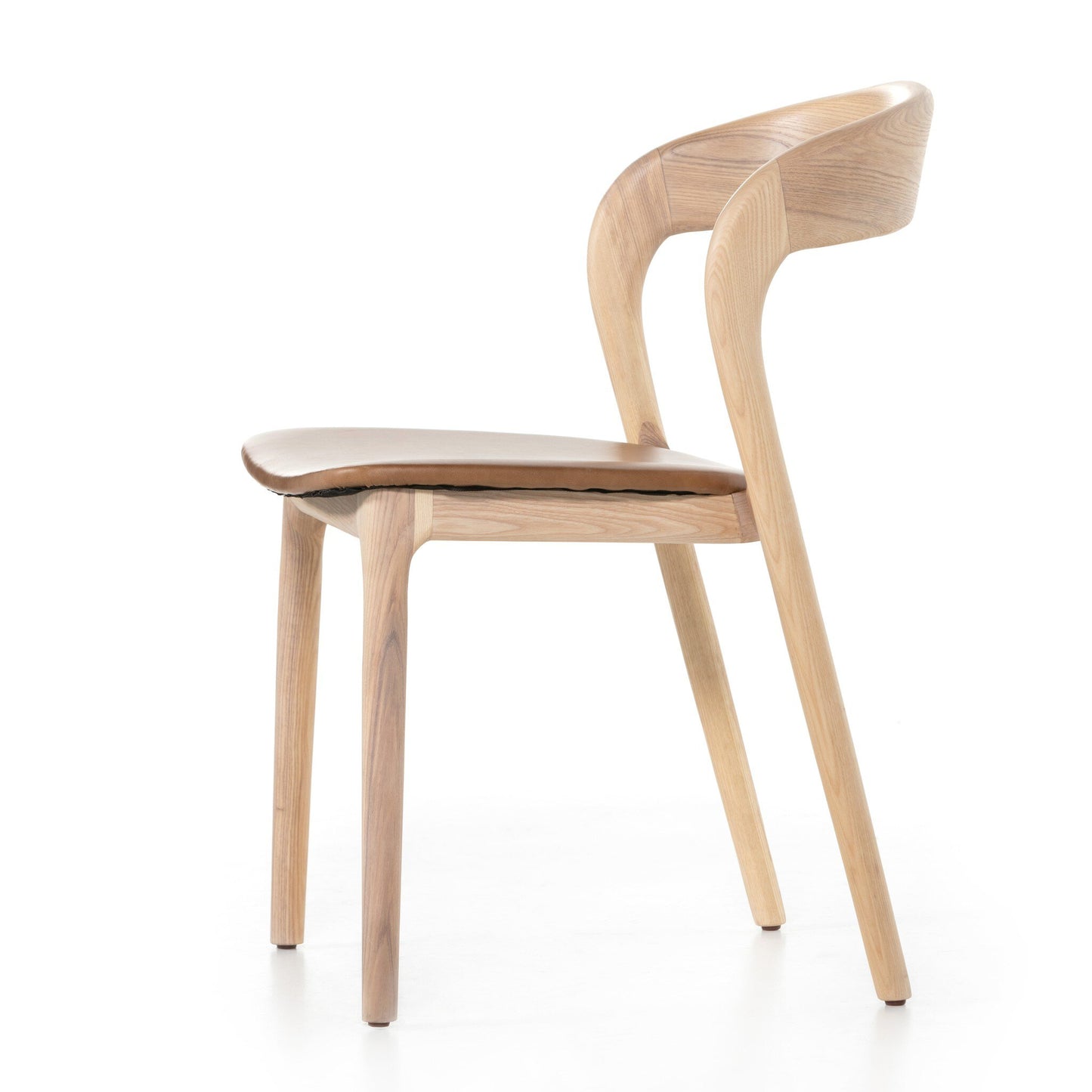 Sonoma Ash Wood and Leather Dining Chair