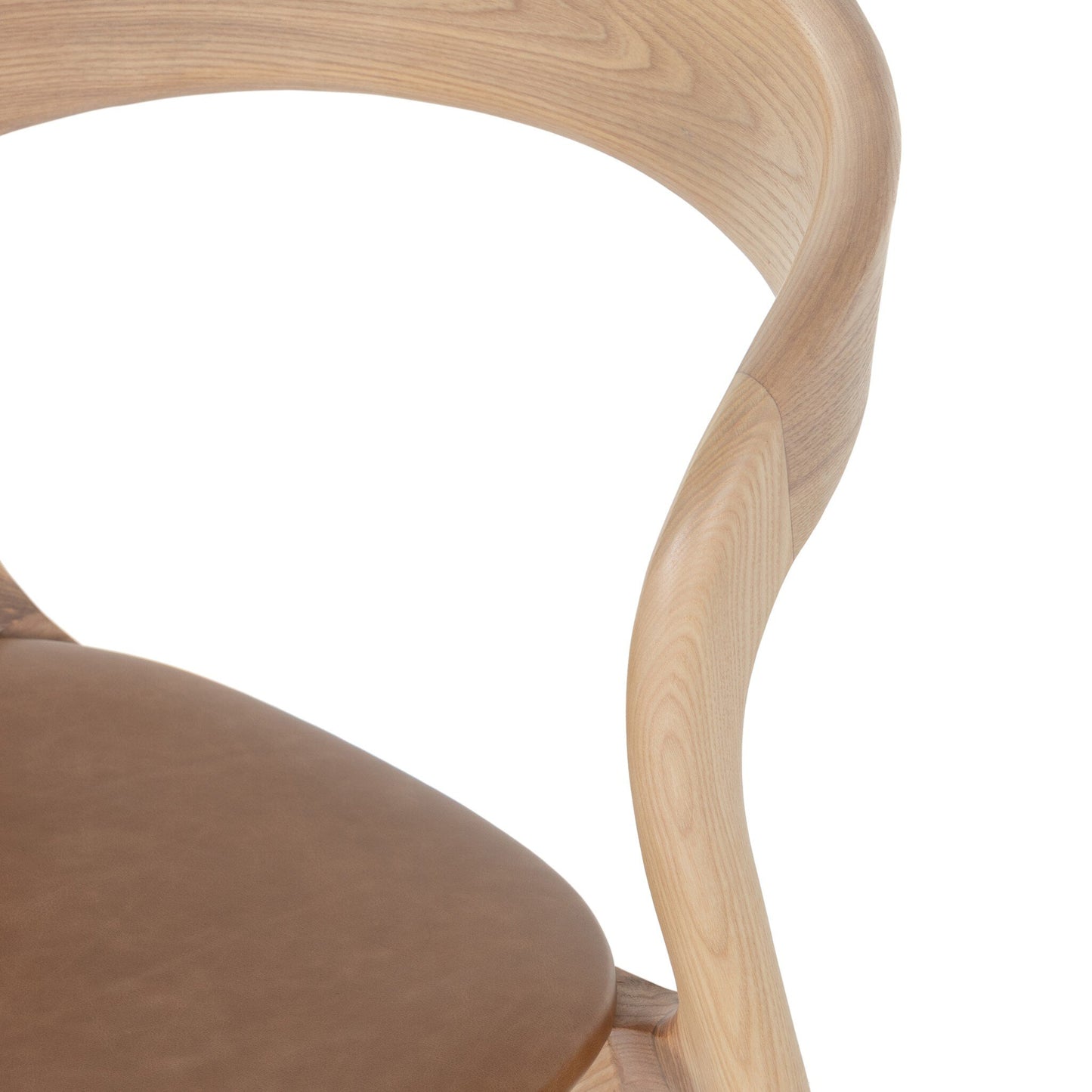 Sonoma Ash Wood and Leather Dining Chair