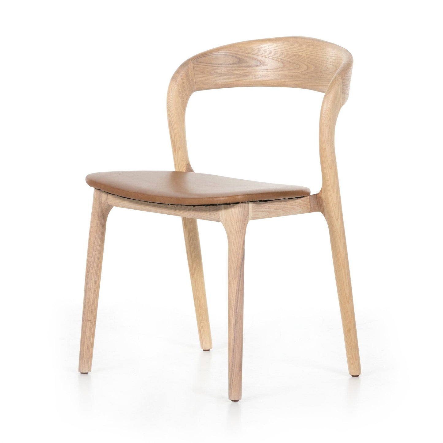 Sonoma Ash Wood and Leather Dining Chair