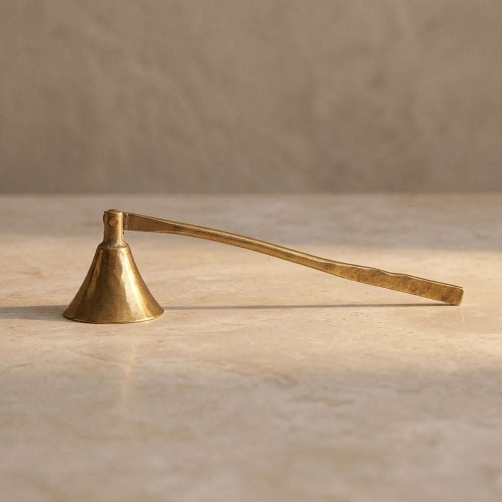 Hammered Brass Candle Snuffer