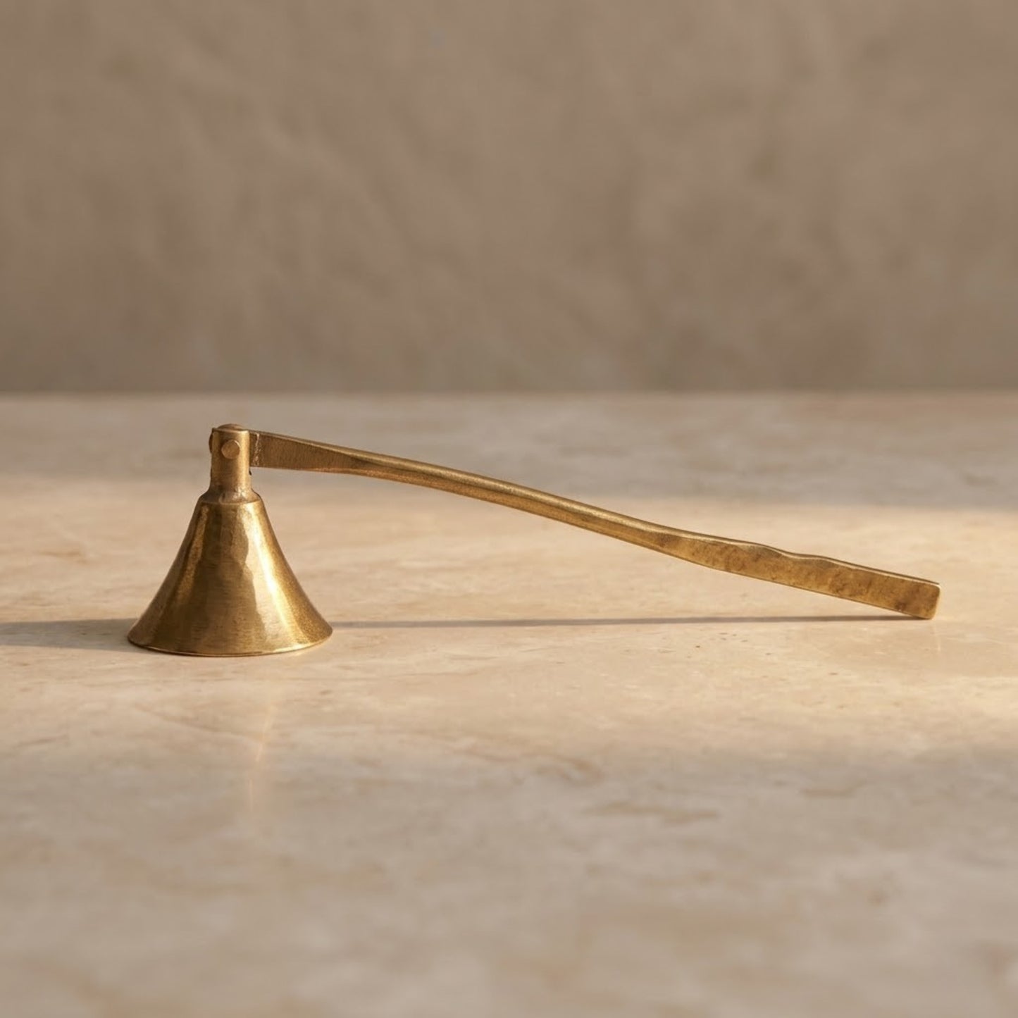 Hammered Brass Candle Snuffer