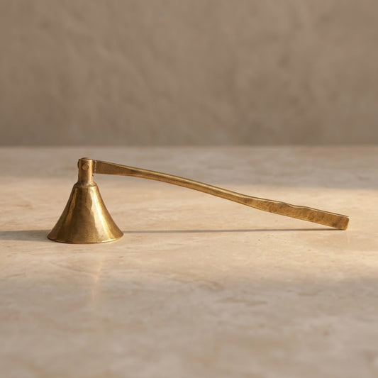 Hammered Brass Candle Snuffer