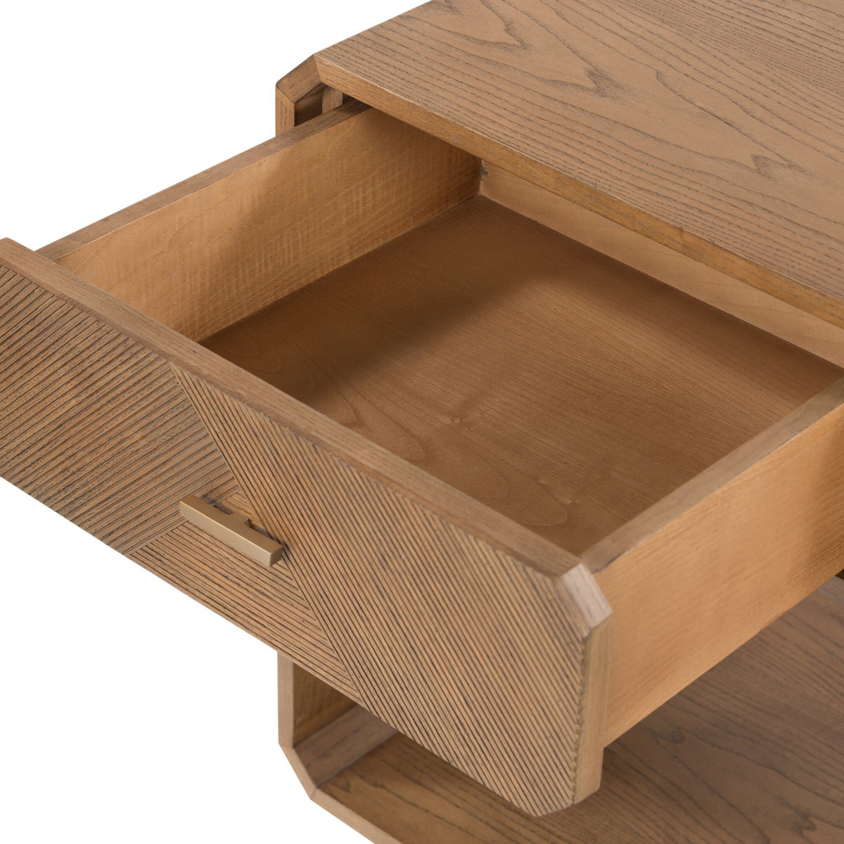 Geometric End Table with Drawer